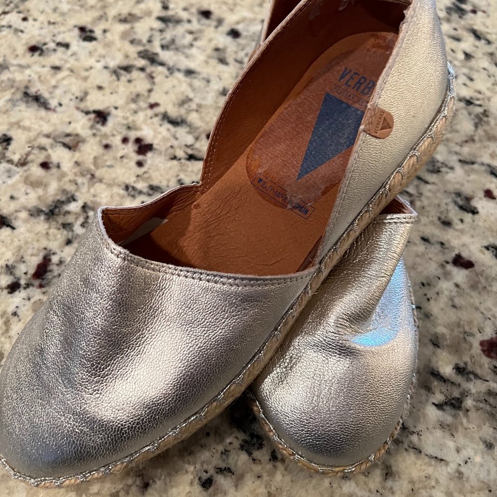 Verbenas Carmen Silver Espadrilles